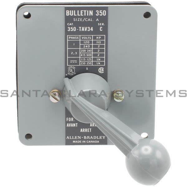 Allen Bradley 350-TAV34 Reversing Drum Switch Product Image