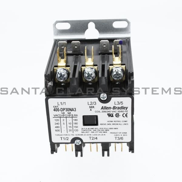 Allen Bradley 400-DP30NA3  Definite Purpose Contactor 30A Product Image