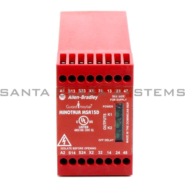 Allen Bradley 440R-M23048 Safety Relay | GuardMaster Minotaur MSR15DT 24V AC/DC Product Image