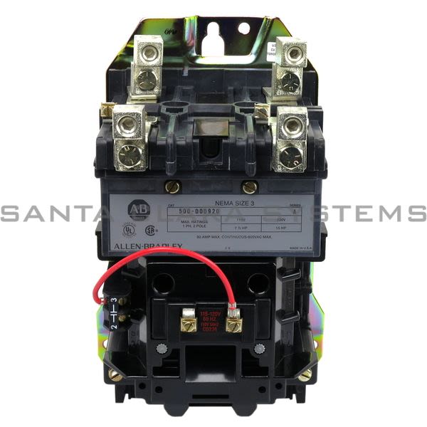 Allen Bradley 500-DOD920  Contactor | 3-Pole Size-3 Product Image