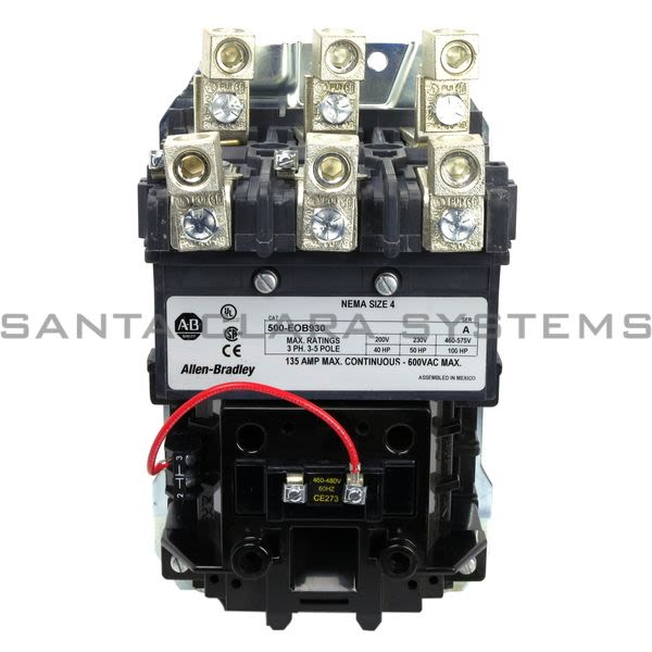 Allen Bradley 500-EOB-930 Contactor 600V AC Max 135 amp Max Product Image