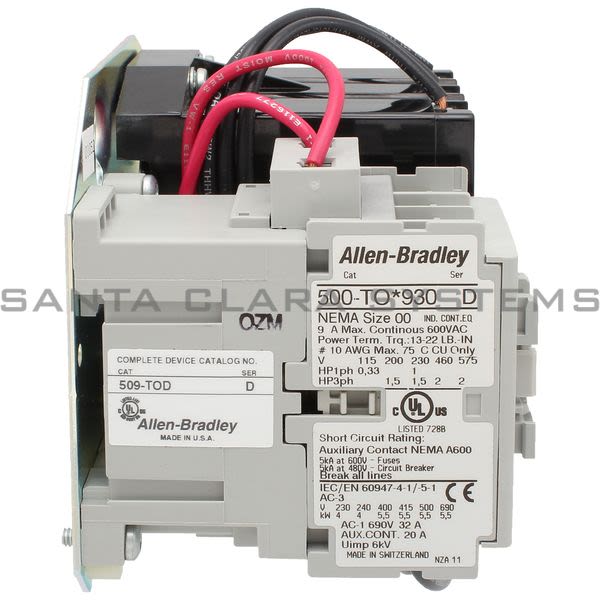 Allen Bradley 509-TOD Starter Product Image