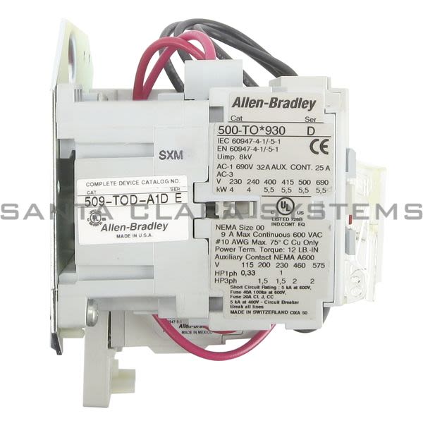 Allen Bradley 509-TOD-A1D Starter Product Image