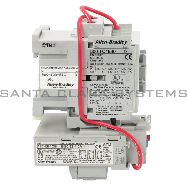 Allen Bradley 509-TOD-B1C Full Voltage Starter W/ Manual/Auto Reset Product Image
