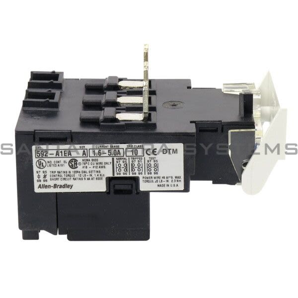 Allen Bradley 592-A1EA  Overload Relay 1.6-5.0amp SMP Solid-State W/Reset Product Image