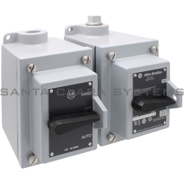 Allen Bradley 600-TCX9 Manual Motor Starting Switch Poles 2 Toggle Type W/ Selector Switch NEMA Type 4 Product Image