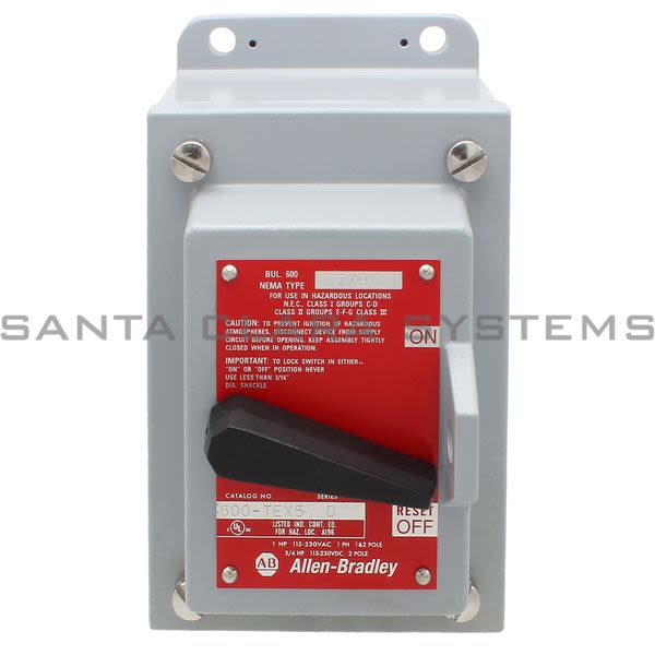 Allen Bradley 600-TEX5 Manual Starting Switch Product Image