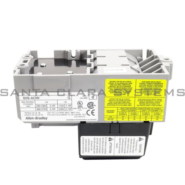 Allen Bradley 609-AOW Manual Starting Switch Product Image