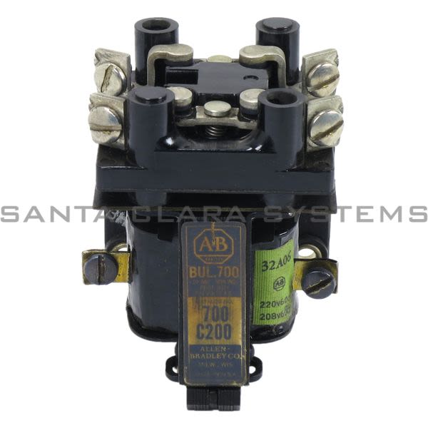 Allen Bradley 700-C200A21 Relay 10amp 2-N.O Contacts 220/208VAC Product Image