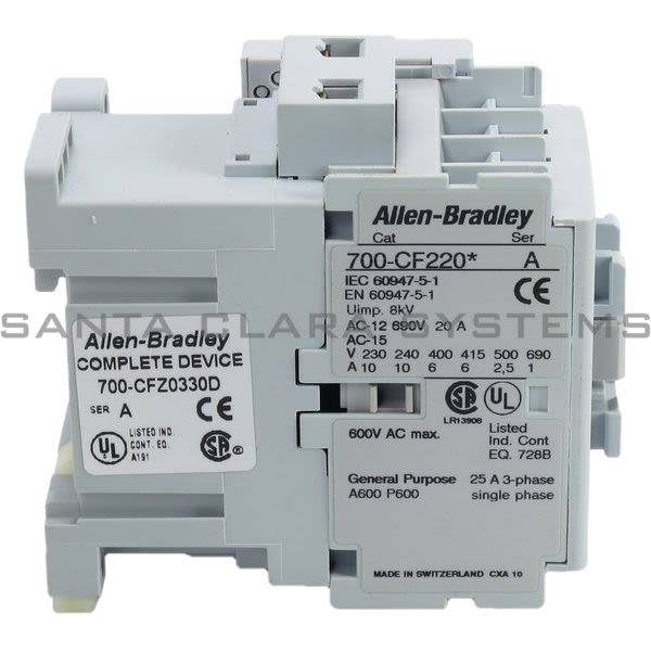 Allen Bradley 700-CFZ0330D Control Relay Product Image