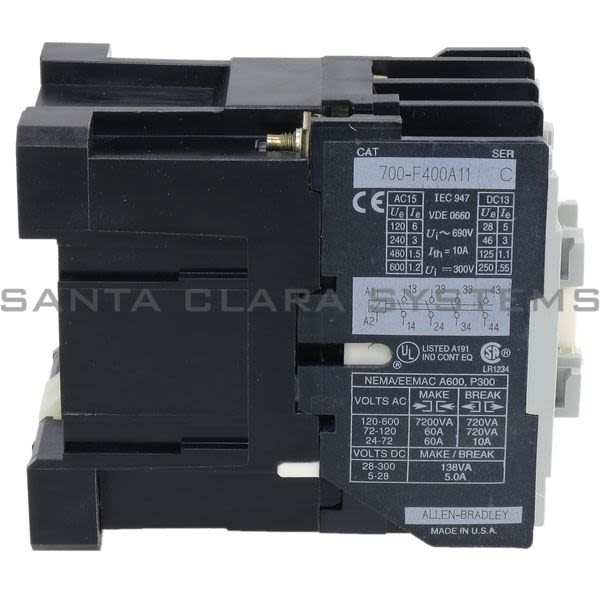Allen Bradley 700-F400A11 Type F Control Relay Product Image