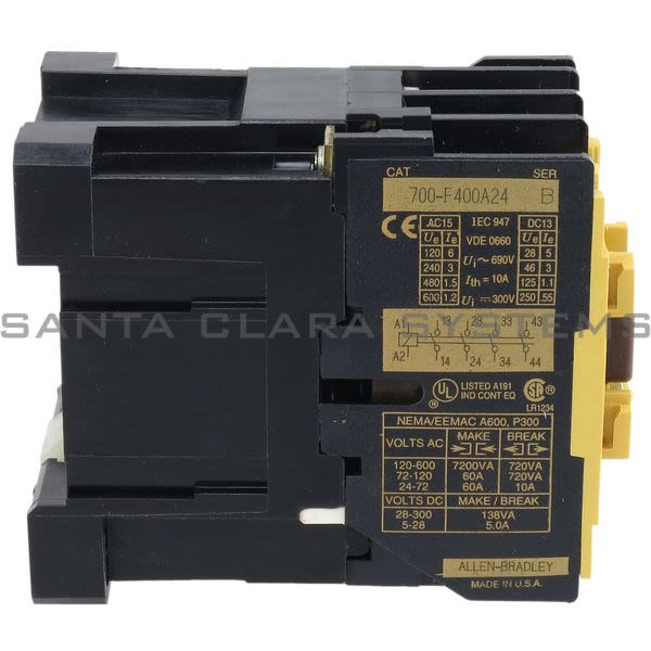 Allen Bradley 700-F400A24 Type F Control Relay 24V-60Hz Product Image