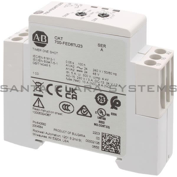 Allen Bradley 700-FED6TU23 Timing Relay Product Image