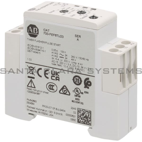 Allen Bradley 700-FEF6TU23 Timing Relay Product Image