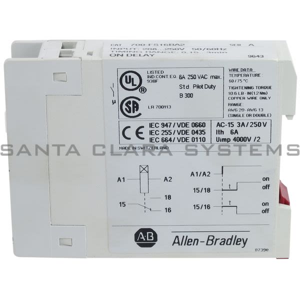 Allen Bradley 700-FS16BA2 Timing Relay Product Image
