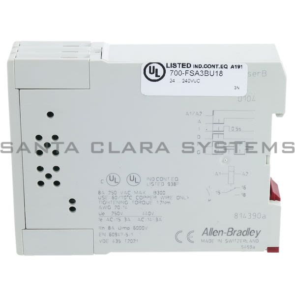 Allen Bradley 700-FSA3BU18 Timing Relay Product Image