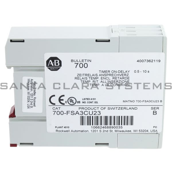 Allen Bradley 700-FSA3CU23 Timer On-Delay Product Image