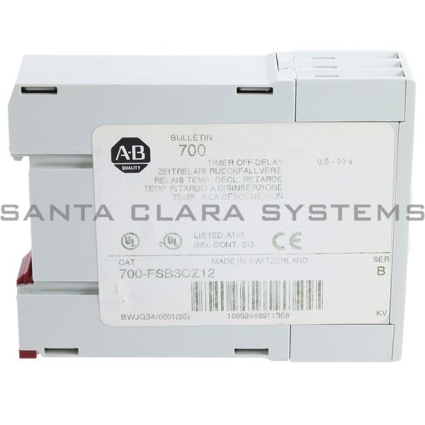 Allen Bradley 700-FSB3CZ12 Time Off-Delay 0.5-10S Product Image