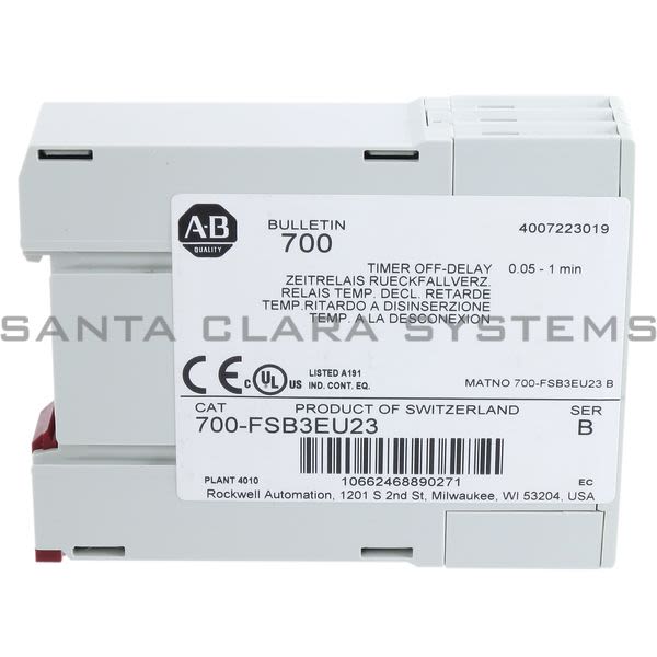 Allen Bradley 700-FSB3EU23 High Performance Timing Relay Product Image