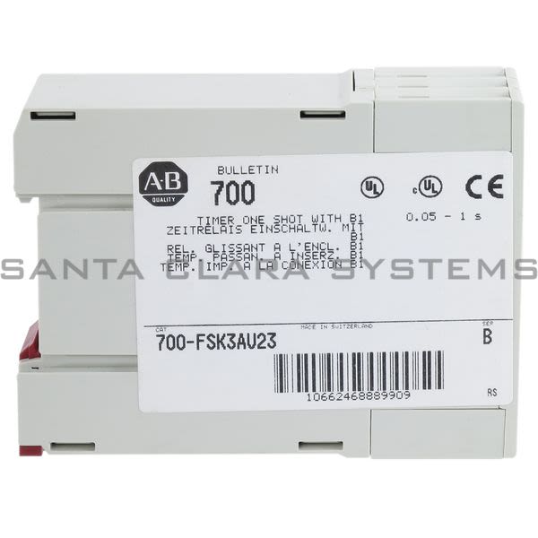 Allen Bradley 700-FSK3AV23 Timer One Shot W/ B1 Product Image