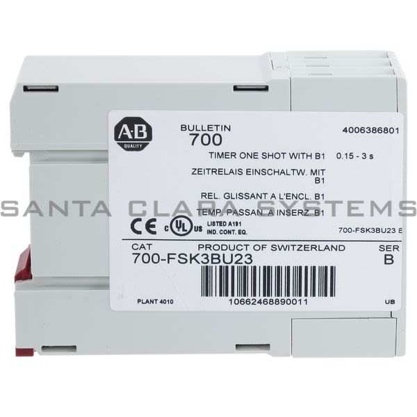 Allen Bradley 700-FSK3BU23 Timing Relay Product Image