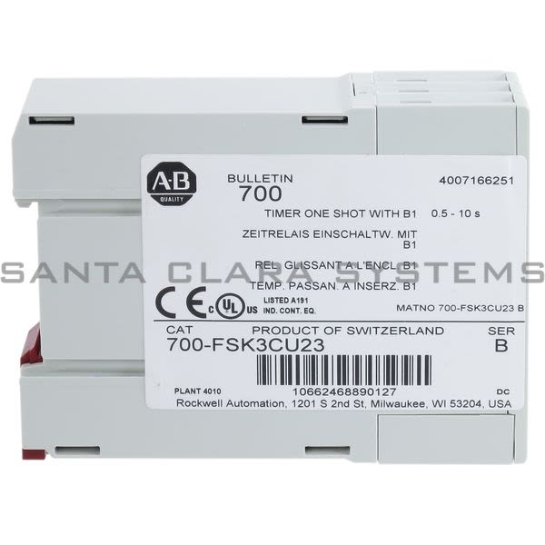 Allen Bradley 700-FSK3CU23 Timing Relay Product Image