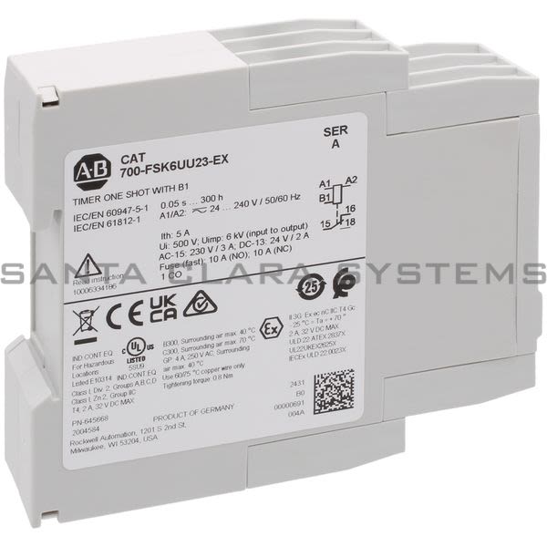 Allen Bradley 700-FSK6UU23-EX Timing Relay Product Image