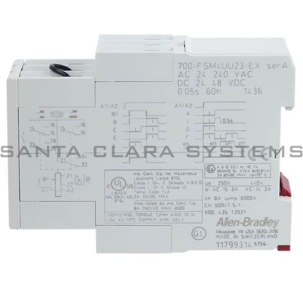 Allen Bradley 700-FSM4UU23-EX Timing Relay General Purpose 0.05-60 Hours Product Image