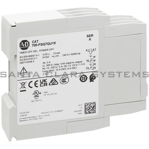 Allen Bradley 700-FSQ7QU18 Timing Relay Product Image