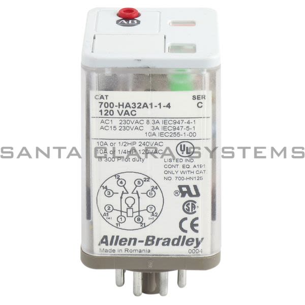 Allen Bradley 700-HA32A1-1-4 Tube Base Relay Product Image