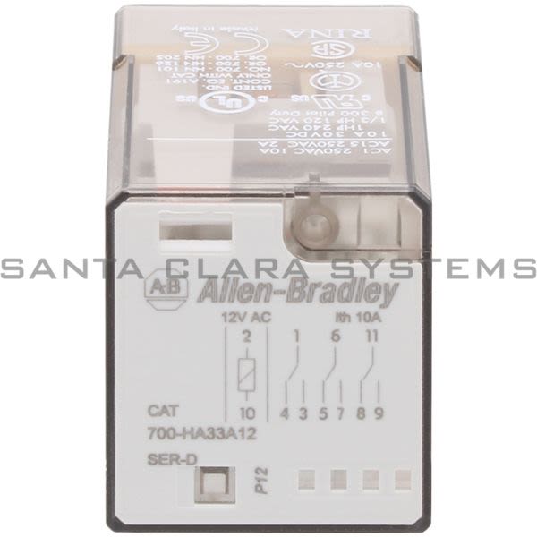 Allen Bradley 700-HA33A12 Tube Base Relay Product Image