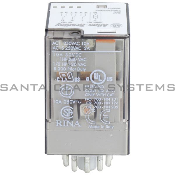 Allen Bradley 700-HA33A2  Tube Base Relay Product Image