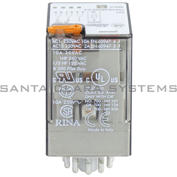 Allen Bradley 700-HA33A24-3-4 Tube Base Relay Product Image