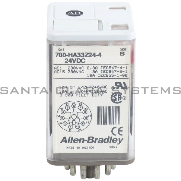Allen Bradley 700-HA33Z24-4 Tube Base Relay Product Image