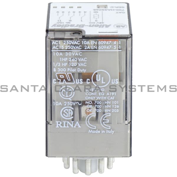 Allen Bradley 700-HA33Z48 Tube Base Relay Product Image