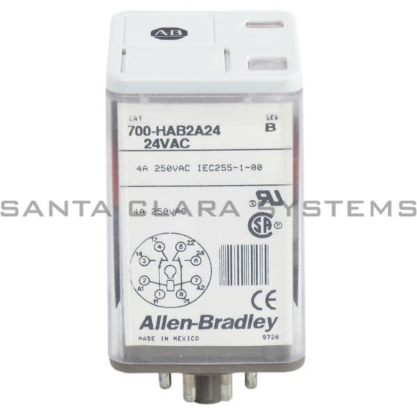 Allen Bradley 700-HAB2A24 Tube Base Relay Product Image