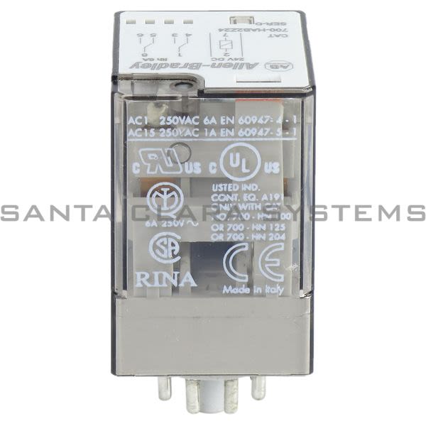 Allen Bradley 700-HAB2Z24 Tube Base Relay Product Image