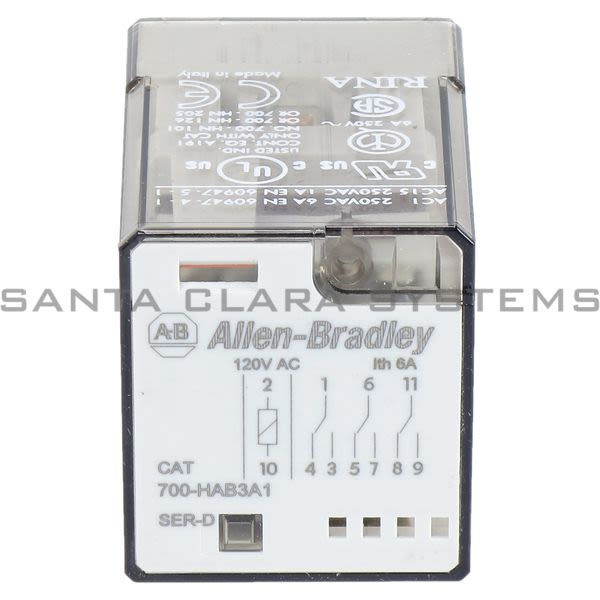 Allen Bradley 700-HAB3A1 Tube Base Relay Product Image
