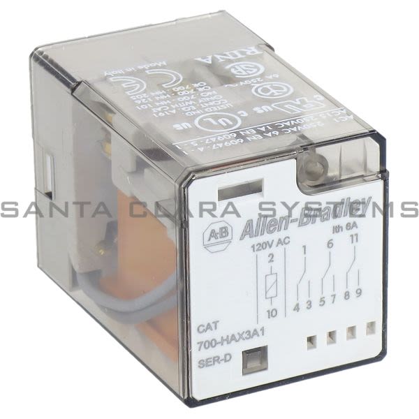 Allen Bradley 700-HAX3A1 Tube Base Relay Product Image