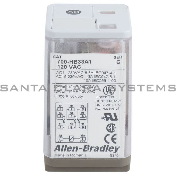 Allen Bradley 700-HB33A1 Base Relay Product Image