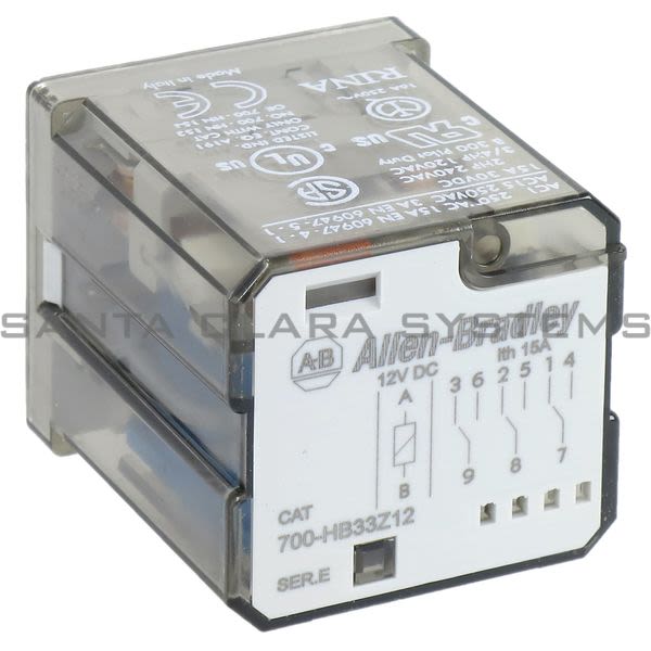 Allen Bradley 700-HB33Z12 General Purpose Blade Base Relay Product Image