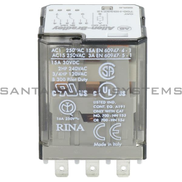 Allen Bradley 700-HB33Z12 General Purpose Blade Base Relay Product Image