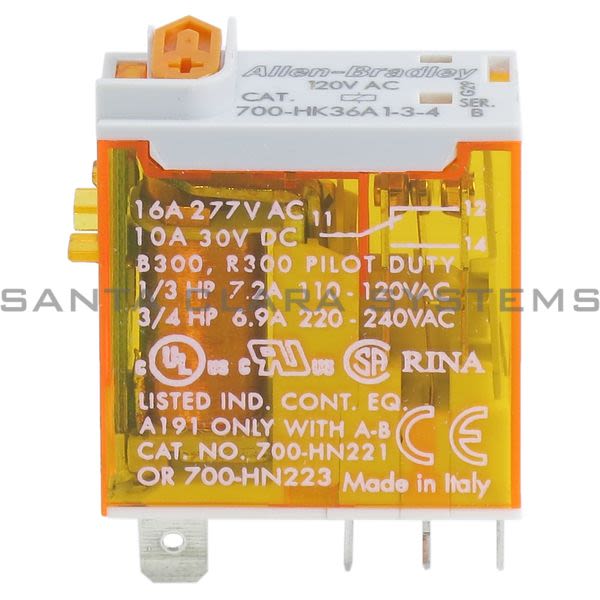 Allen Bradley 700-HK36A1-3-4 General Purpose Slim Line Relay Product Image