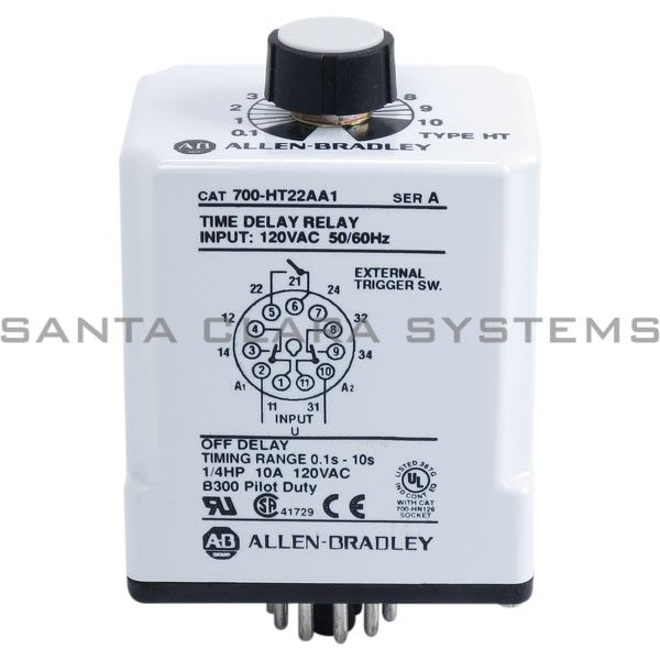 Allen Bradley 700-HT22AA1 Timer Off Delay 0.1 10S 120 VAC Product Image