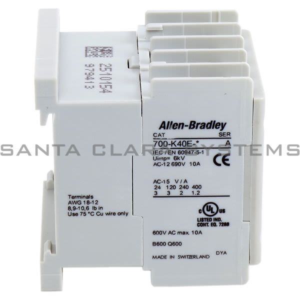 Allen Bradley 700-K40E-KJ Control Relay Product Image