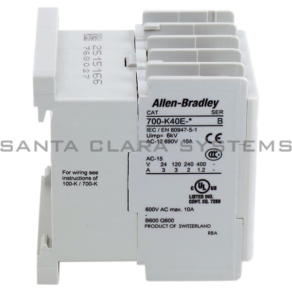 Allen Bradley 700-K40E-ZJ MCS-Mini Control Relay Product Image
