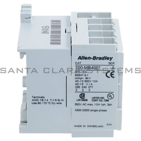 Allen Bradley 700-MB400A1 Control Relay Product Image