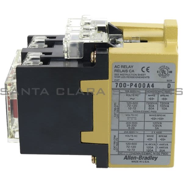 Allen Bradley 700-P400A4 Control Relay Product Image