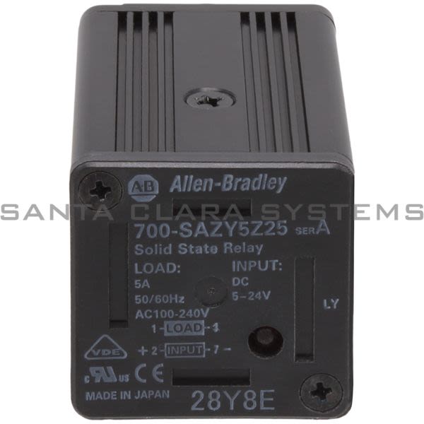 Allen Bradley 700-SAZY5Z25 Tube Based Relay Product Image