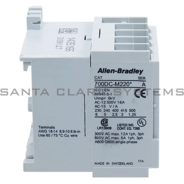 Allen Bradley 700DC-M220Z24S Control Relay Product Image